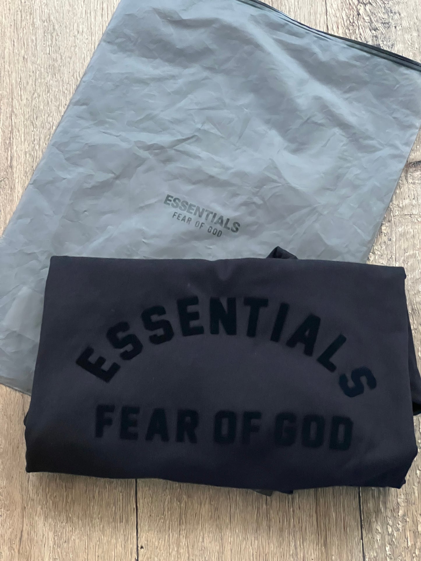 Essentials Fear Of God Black T-Shirt Sz:L