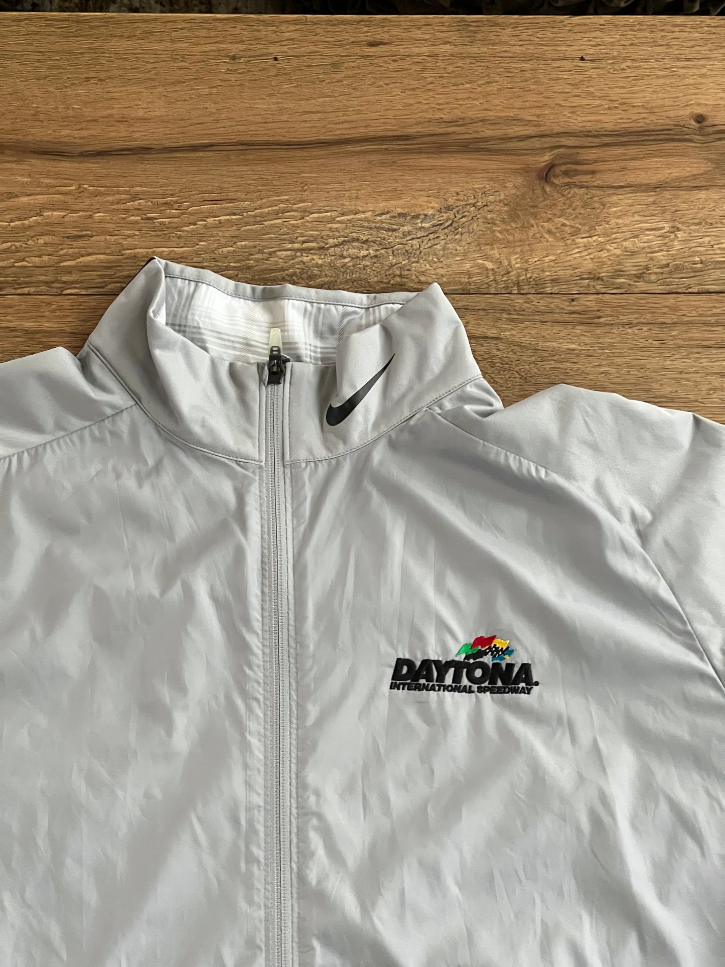 Daytona x Nike Zip-Up Vintage Grey Jacket Sz: XL