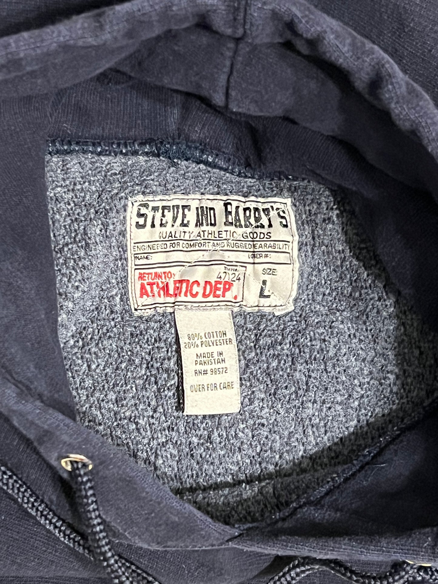 Navy Vintage Steve & Barry's Hoodie Sz: L