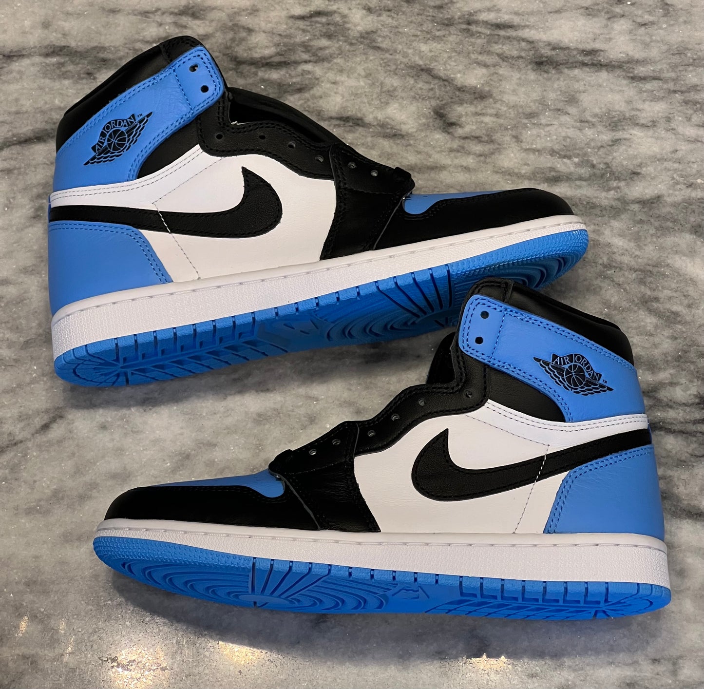 Air Jordan 1 Retro High OG 'UNC Toe' Size: 7 & 7.5