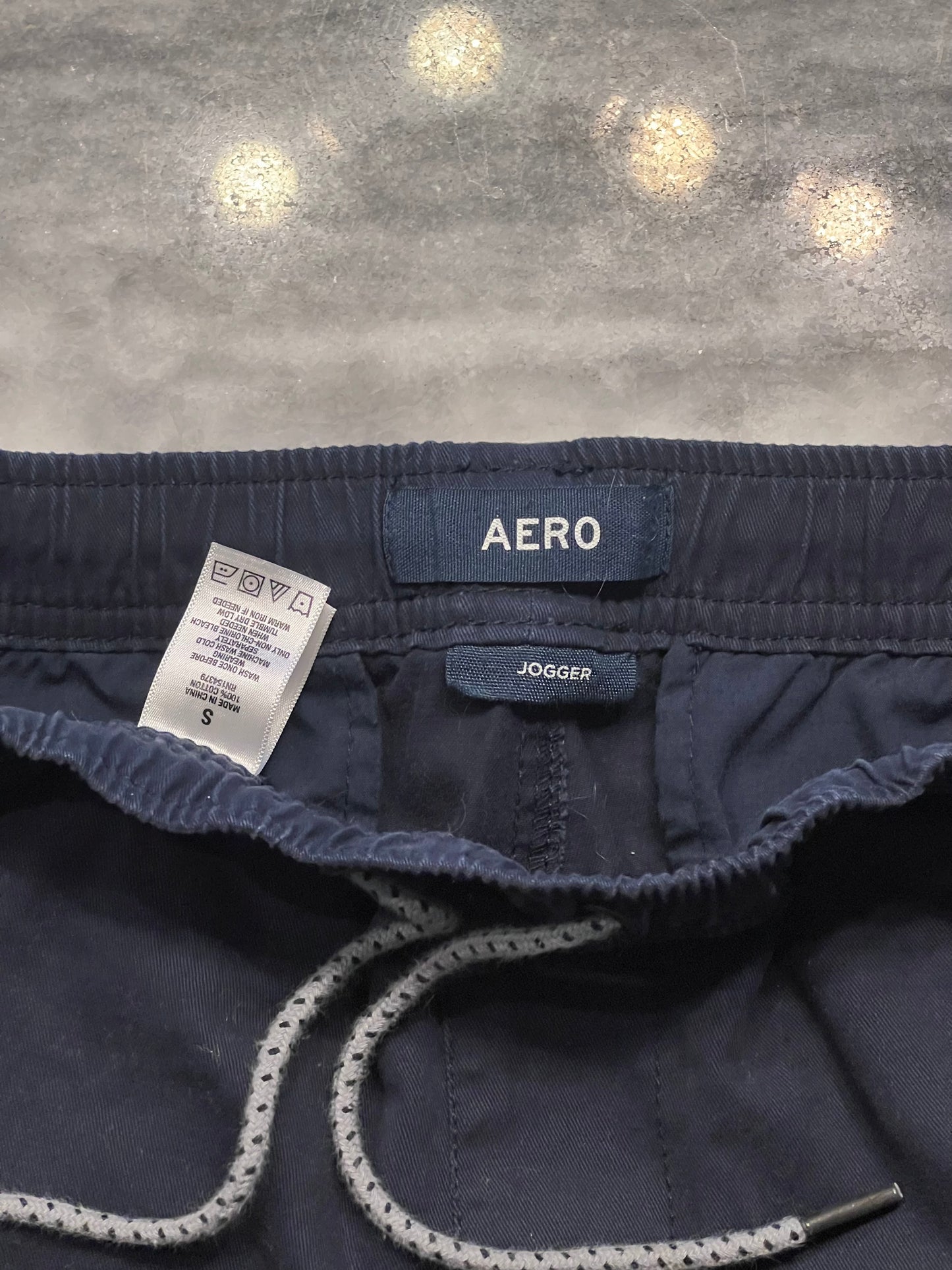 AERO Navy Jogger Pants Size: S