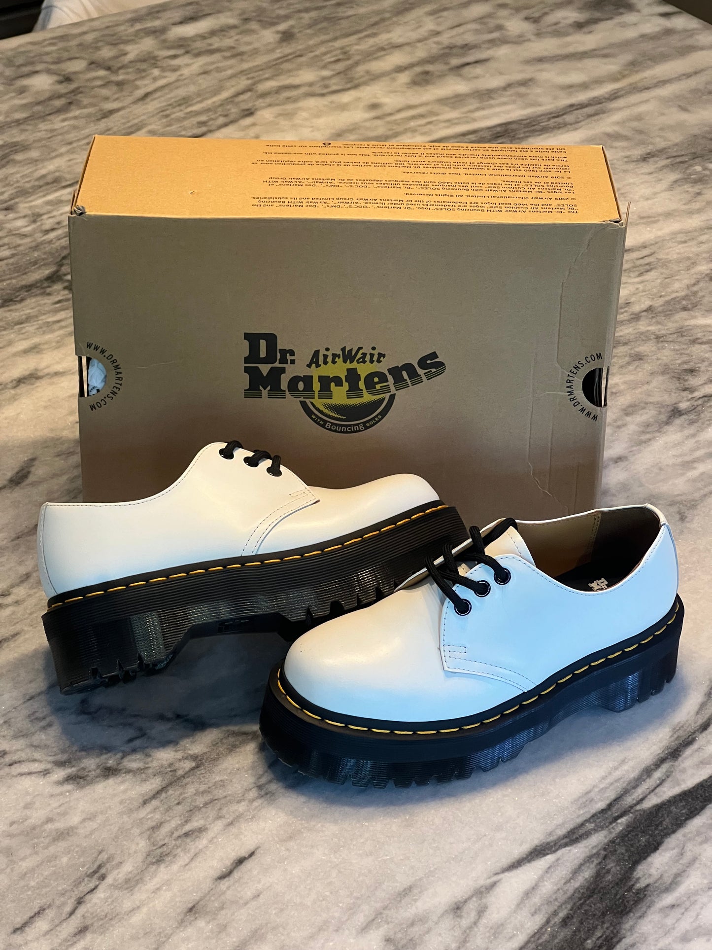 Doc Marten White Low Top Size: 7W