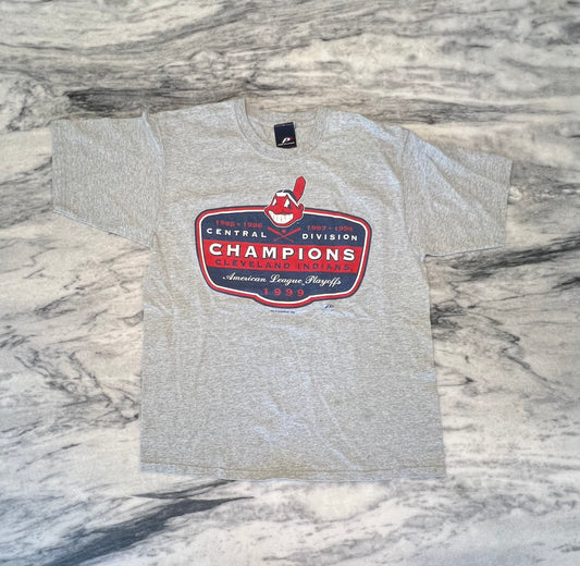 1997 Cleveland Indians Central Div. Champs Tee Size: L