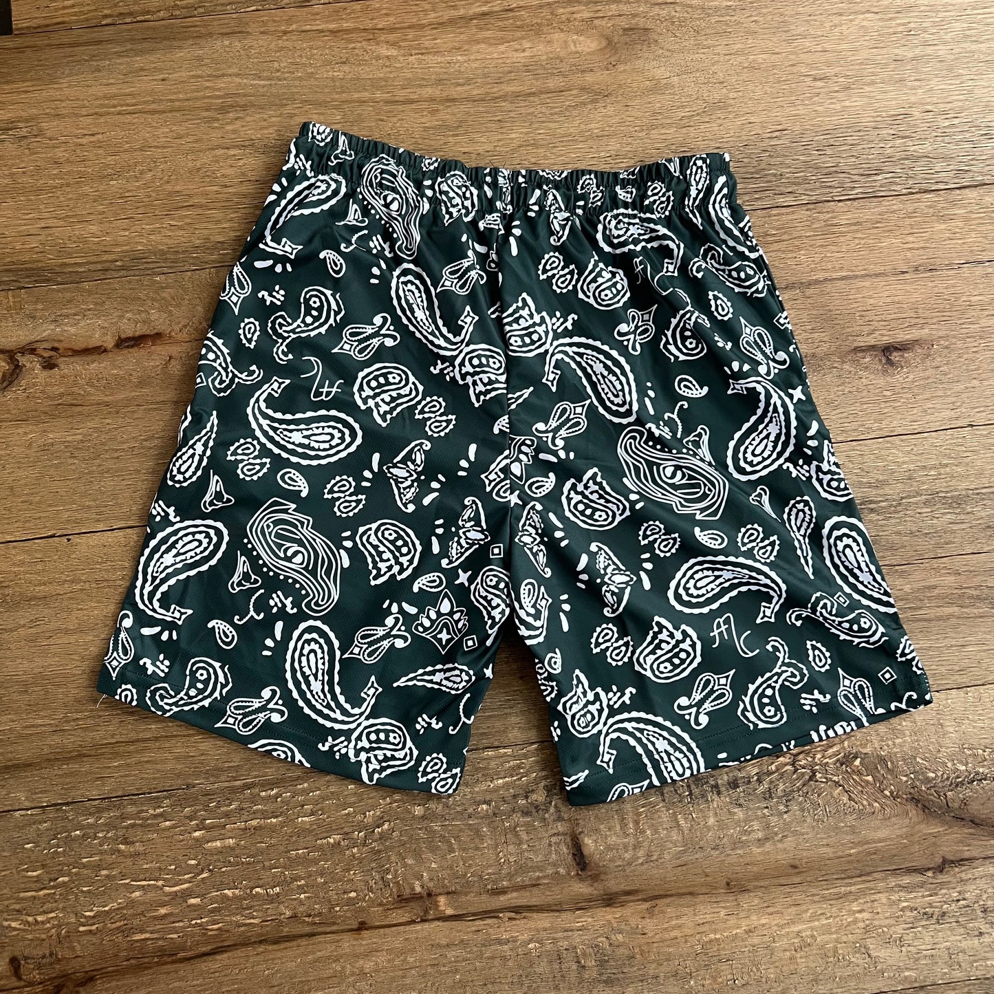 Dark Green Bandanna Shorts Sz: XL