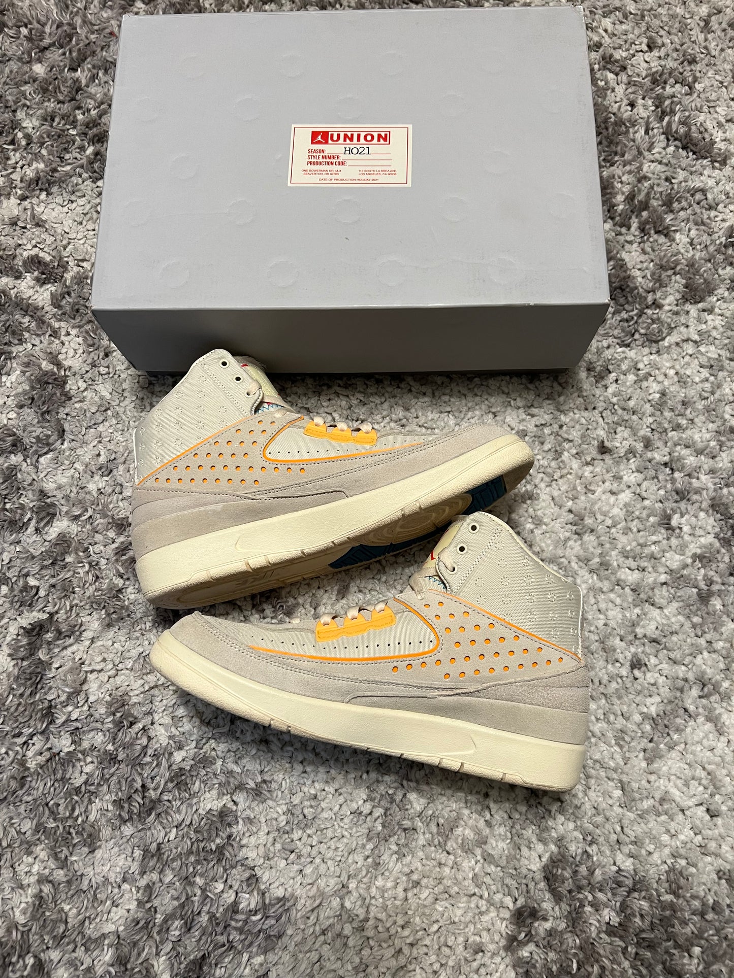 Jordan 2 Retro Union Rattan Sz: 9.5