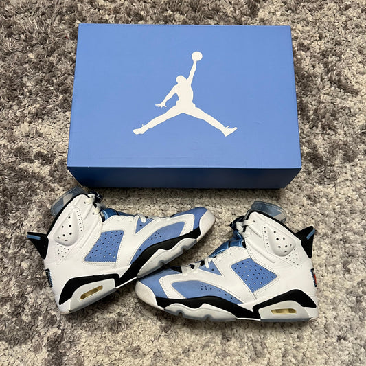 Jordan 6 Retro UNC White Sz: 9
