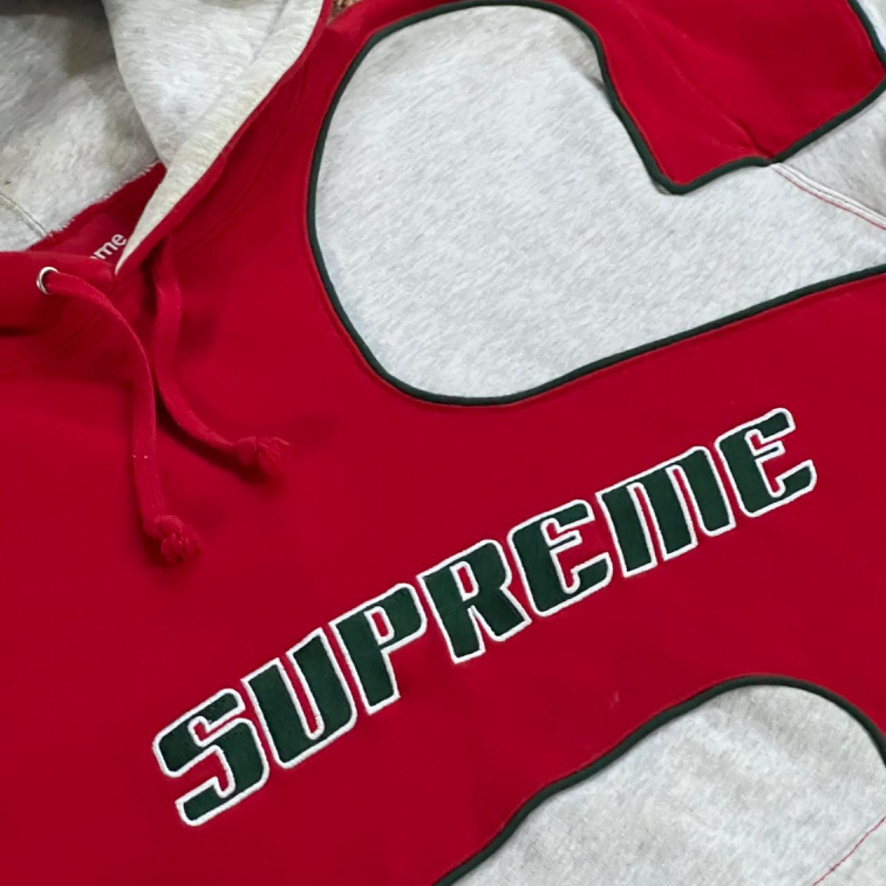 Supreme Hoodie Red & Grey Size: Small