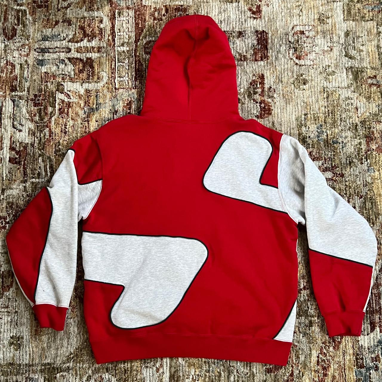 Supreme Hoodie Red & Grey Size: Small